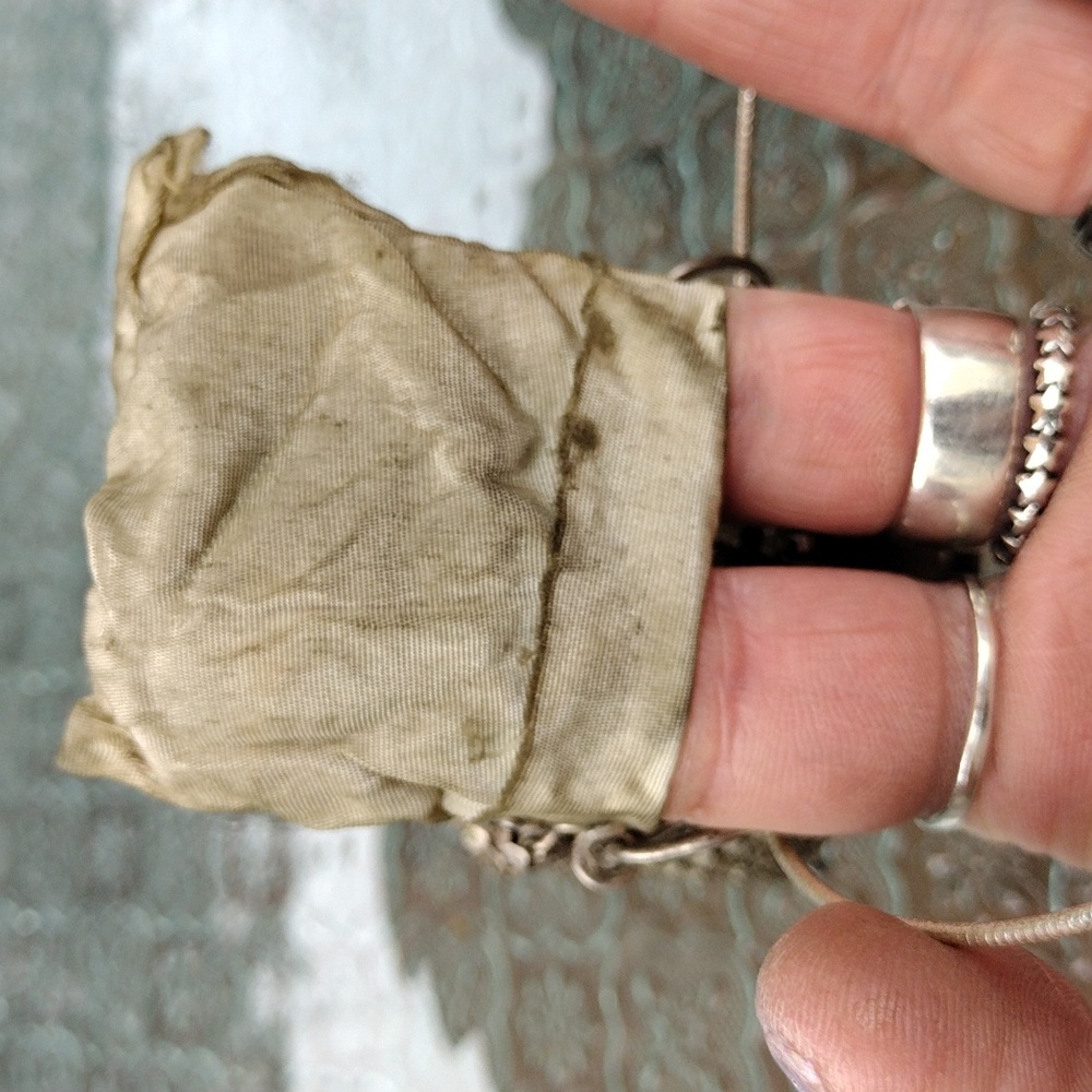 c1930s Whiting & Davis Silver Tone Mesh Gate Top Beggars Purse Bag + - Picture 5 of 8